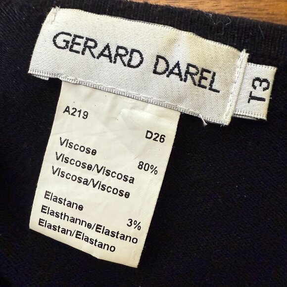 Gerard Darel Sweater Black Twin Set Tank & Button Cardigan Size T3 - Picture 2 of 13